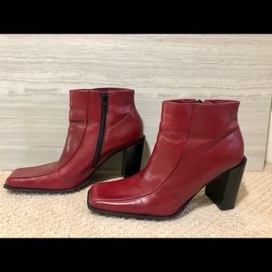 Red Short Boots